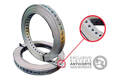 Fita Perfurada Aço Galvanizado
