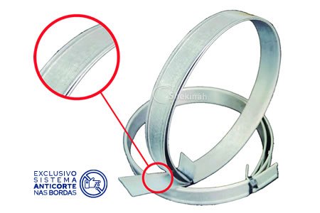 Fita Lisa Inox Anticorte 17mm